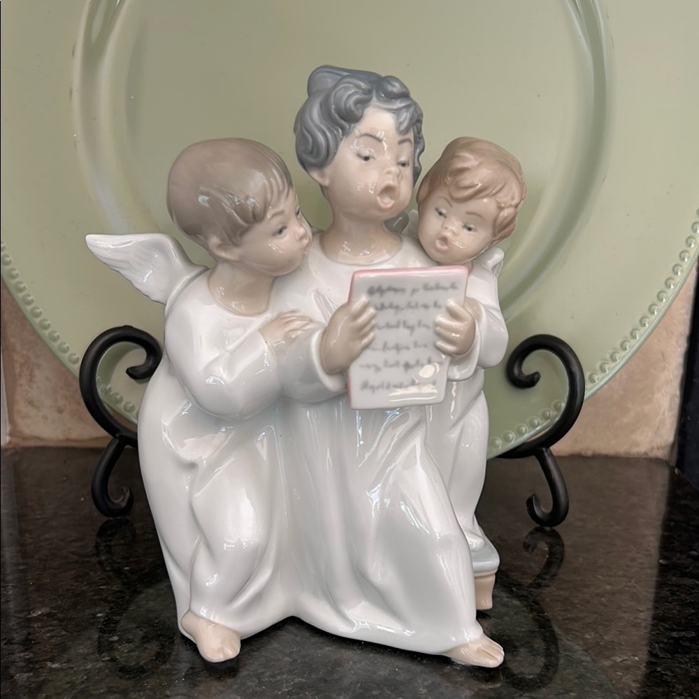 Porcelain Angel Trio Figurine